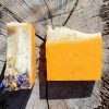 Essentail oils Natural Hand Made Calendula Chickweed Soap top and side Thriving People