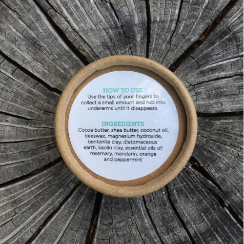 All Natural Deodorant Paste Product Ingredients- Thriving People